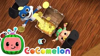 Wheels on the Pirate Bus | CoComelon JJ's Animal Time | Animal Songs for Kids