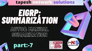 eigrp part 7# summarization practical |  auto-summary | manual summary perform eigrp router.