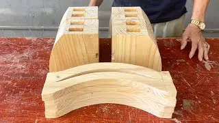 Interesting Woodworking Idea // Make A Tea Table With Unique Curved Legs