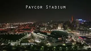 Paycor Stadium - Nighttime Aerial Video - Dayton Drone Pro