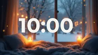 10 Minute Focus Timer (No Music, End Beep) ❄️ Snowy Ambience for Reading & Work