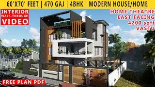 60' x 70' FEET HOUSE PLAN | 4BHK BUNGALOW  | 470 GAJ | 4200 SQUARE FEET HOUSE PLAN | DUPLEX DESIGN