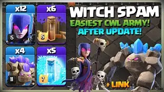 Best Th14 Beginners Attack Strategy | 4 Golem + 12 Witch + 6 Earthquake = Epic Attack Th14 GoWitch