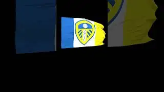 Leeds United football club flag Alpha channel | green screen | blue screen footage (FREE USE)