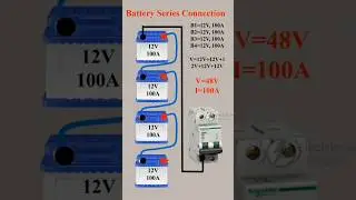 Battery series wiring connection kaise kare💡⚡️Like subscribe plz🙏😱#shorts #youtubeshorts #electrical