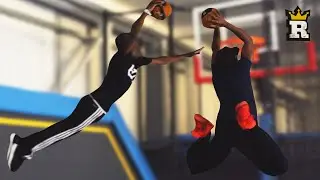 KSI & TBJZL's Trampoline Slam Dunk Challenge | Rule'm Sports
