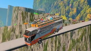 Overloaded Passenger Bus on a Deadly Extreme Cliffside Road &ndash; Impossible Survival Ride #2
