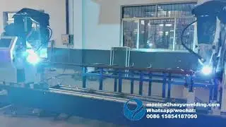 Scaffolding ledger automatic welding machine double welding head circular seam welder