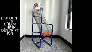 Enjoyable Arcade Basketball Game Set - Indoor/Outdoor Dual Play, Easy Setup with Pump & Balls, Ideal