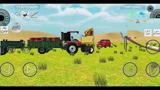 Tractor driving with drolly 