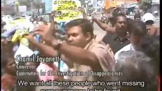 Family members of Tamil political prisoners protest - (over 10K Tamils Detained)