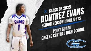 6'0 Dontrez Evans Senior Season Highlights: Class of 2025: Greene Central High School