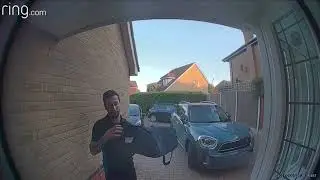 Doorbell Camera Captures Pizza Delivery Guy Celebrating England Goal