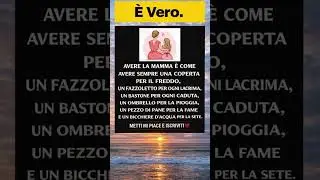 &Eacute; Vero. Avere la mamma &egrave; come avere sempre una coperta per il freddo... #mamma #amore #famiglia