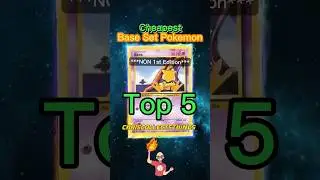 Top 5 CHEAPEST Base Set Pokemon Cards 👀 #shorts #top5 #baseset