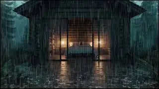 Gentle Forest Cabin Rain at Night | Relaxing Rain Ambience to Unwind Your Mind and Sleep