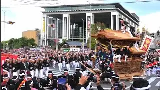 令和7年9月13日 岸和田だんじり祭り宵宮曳き出し 上町浮く