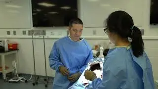Cornell University, SynDaver canine surgery lab, Dr Daniel Lopez, guidance, body position