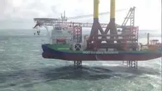 Flug &uuml;ber den Offshore Windpark Global Tech I