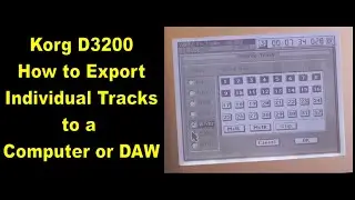 Korg D3200 &mdash; как экспортировать отдельные треки на компьютер или DAW