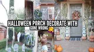 2022 HALLOWEEN PORCH DECORATE WITH ME AT THE NEW HOUSE // OMG! WHY CAN'T I FIGURE THIS OUT 🤦🏼‍♀️💀