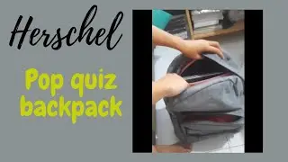 Herschel Pop Quiz Backpack Unboxing | Raven cross hatch