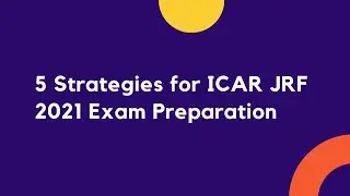 Strategies for ICAR JRF 2021 Exams preparation by Biswaranjan B. Scientist (Agronomy), ICAR-IIWM