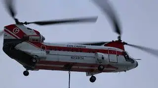 BOEING-VERTOL CH-47 Chinook Heavy Lifting At Nextstar Energy Battery Plant