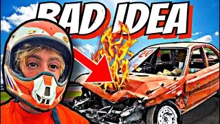 Inside The Most DANGEROUS Sport... I forgot my seatbelt&hellip; (Demolition Derby)