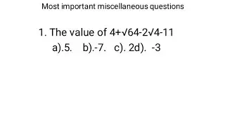Miscellaneous maths questions| Important for Railway| banking|SSC| Daily Practice Set|