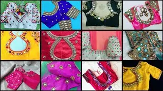 Mirror Work Blouse Designs || Maggam Work Mirror Designs || 2023