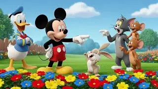 🐰✨ Bunny Hopping Day With Mickey Mouse, Tom, Jerry & Donald 🌼🐰 | DreamDoodle Kids