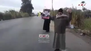 رصد | بنى سويف |  سلسلة بشرية بطنسا تدعو لإنتفاضة يناير