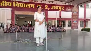Speech on Water conservation at PM SHRI KENDRIYA VIDYALAYA NO.02 JAIPUR.