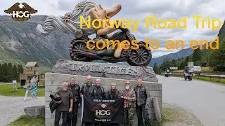 Harley Davidson and the end of the three week motorbike trip around Norway