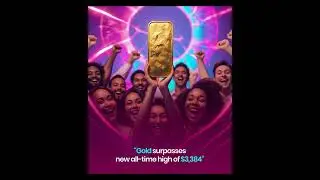 Gold Hits Record High of $3,384! 🚀 | Historic Breakout Explained! #news #gold #alltimehigh #stocks