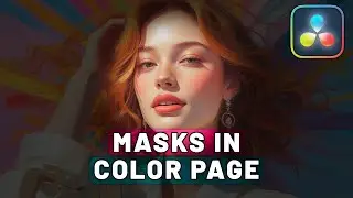 Добавьте несколько масок на цветную страницу в Davinci Resolve