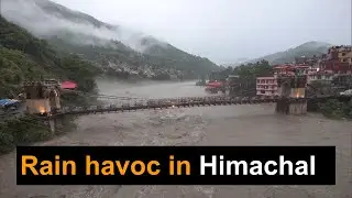 Mandi (Himachal Pradesh): Beas River in spate after heavy Rainfall