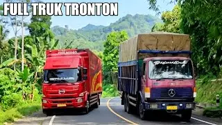 BANYAK TRUK TRONTON,WING BOX,TRAILER,BUS AKAP DAN TRUK OLENG JALUR LINTAS SELATAN 