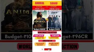 Animal vs Sanju movie day 6 box office collection 💰 #animal #boxofficecollection