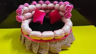 Very easy ganesh ji singhasan | ganeshabed | How to make ganesh  ji bed |
