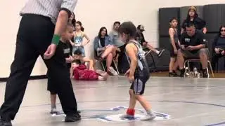 Lilly Mae first wrestling match