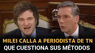 MILEI DEJA CALLADO A PERIODISTA DE TN QUE LO CUESTIONABA! #milei