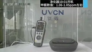 Rapid removal of formaldehyde by UVCN intelligent photoplasma purifier measured in closed container