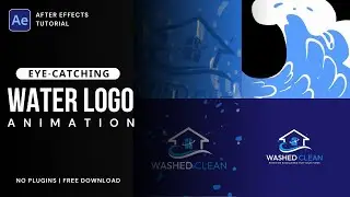 After Effects Tutorial - Eye Catching Water Logo Animation - No Plugins - Free Download