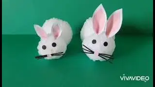 DIY Easter Bunny Craft for kids | fruit foam net cover reuse ideas | Toy craft | Upcycle ideas