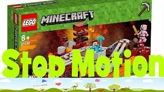 Building in Stop Motion Lego Minecraft the Nether Railway 21130 with music
