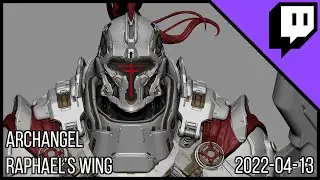 3D Character Sculpting - Marco Plouffe's Twitch Stream of 2022-04-13 - Archangel Raphael Wing