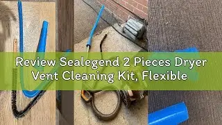 Review Sealegend 2 Pieces Dryer Vent Cleaning Kit, Flexible Lint Vacuum Hose Attachment and Lint Bru