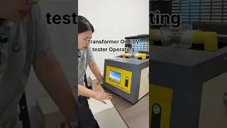 Operation 100KV Transformer Oil BDV tester, insulation oil analyzer #transformers